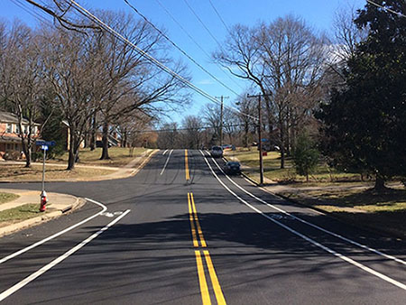 Braeburn Drive with bike lanes