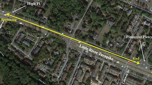 Little River Turnpike Walkway Project Limits