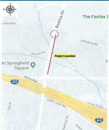 Backlick Road Spot Improvements Map