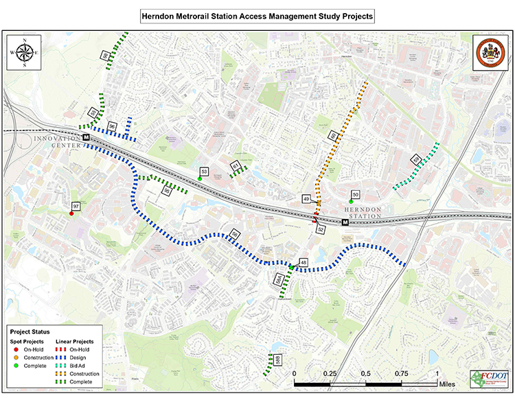 Herndon Metrorail Station Access Management Study Projects Map Small