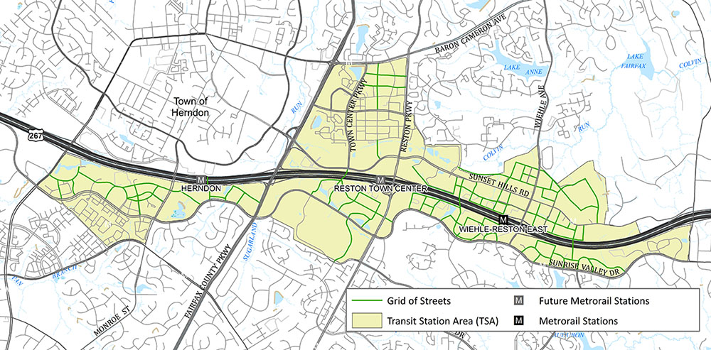 Reston Network Analysis Area Map