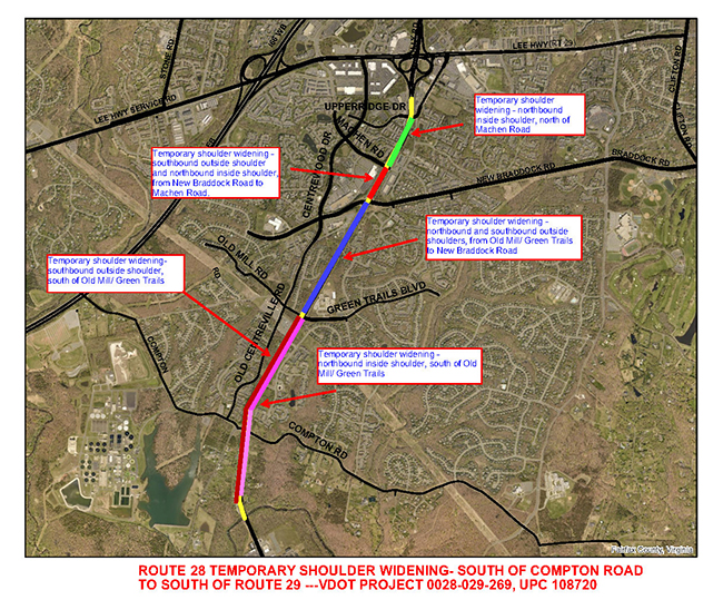 Route 28 Widening Construction Map Small Spring 2021