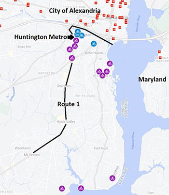 Capital Bikeshare Proposed Mount Vernon Stations Map