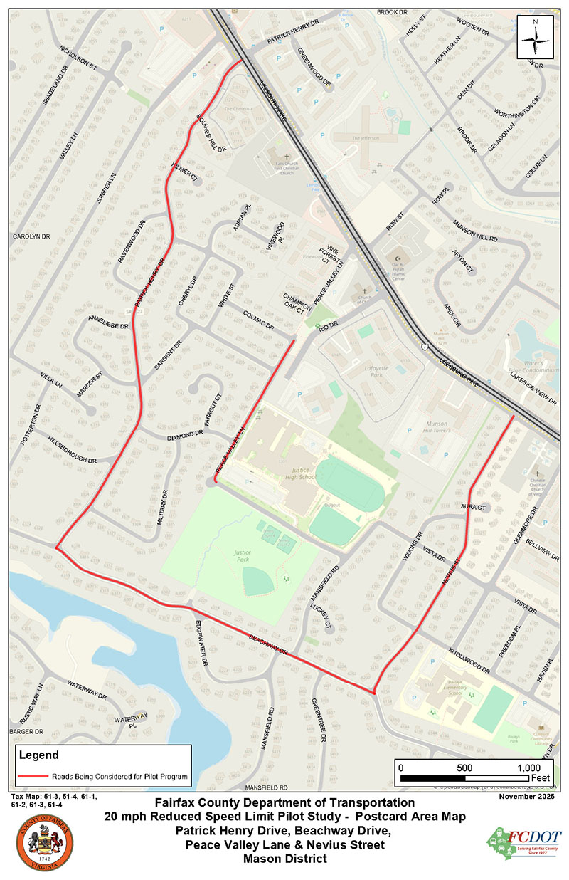 Mason District 20 mph Study Map