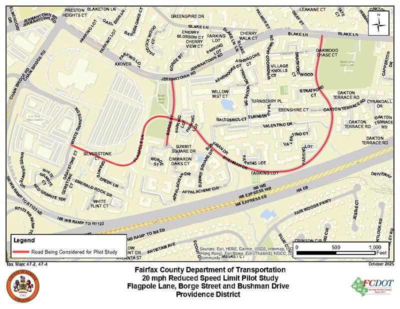 Providence District 20 mph Study Map