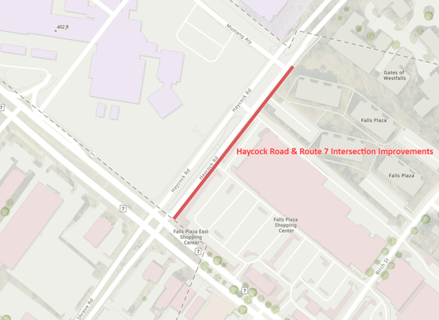 Haycock Road Intersection Project Map