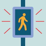 Wait for the Walk Signal Icon
