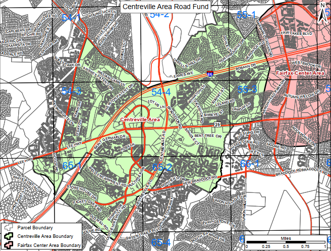 Centreville road funds map
