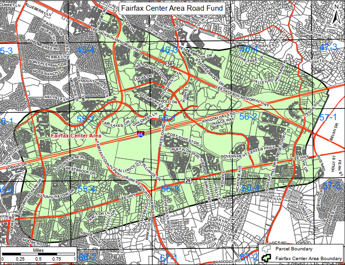 Fairfax Center Area Map 