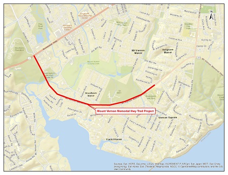 Mount Vernon Memorial Highway Trail Map Preview