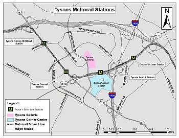 How to get to Tysons Corner Center by Bus or Metro?